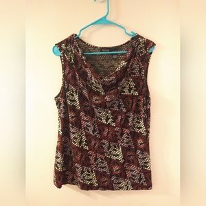 Sleeveless business casual blouse